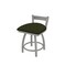 Holland Bar Stool Co 18" Low Back Swivel Vanity Stool, Nickel Finish, Canter Pine Seat 82118AN010 - alternate 1